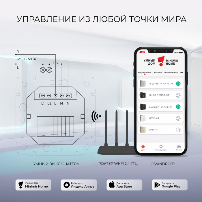 Выключатель Встраиваемые механизмы серебряные W4520606 — изображение 3