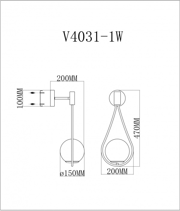 Бра Moderli Bestia V4031-1W-47312 — изображение 2