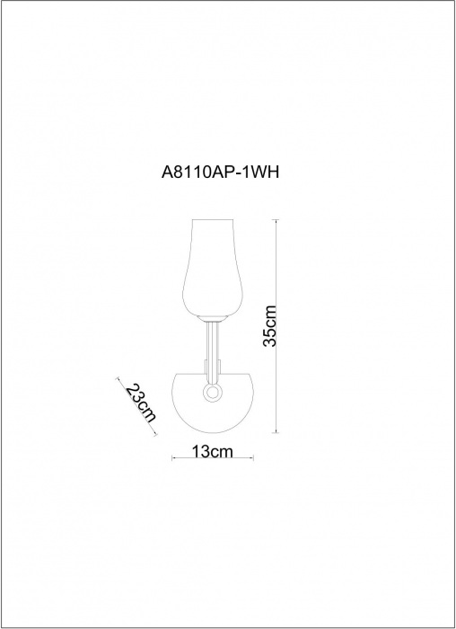 Бра Arte Lamp Biancaneve A8110AP-1WH-47312 — изображение 2