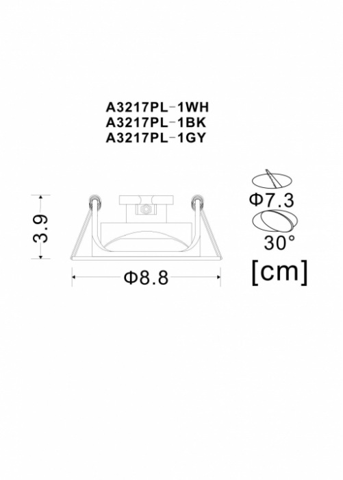 Точечный светильник Accento A3217PL-1WH — изображение 2