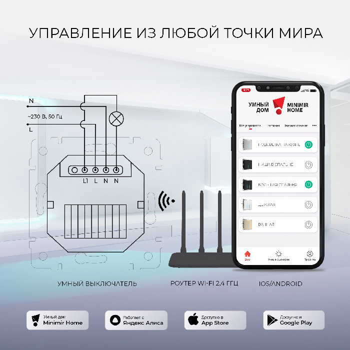 Выключатель Встраиваемые механизмы белые W4510601 — изображение 3