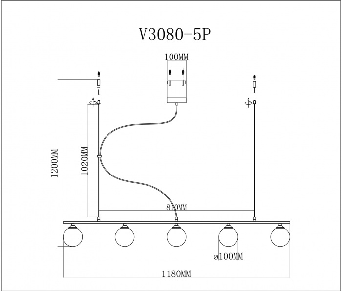 Подвесной светильник Sector V3080-5P — изображение 2