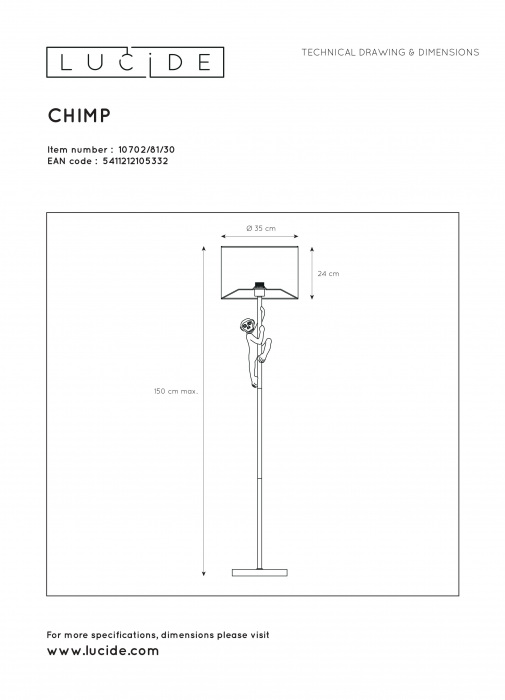 Торшер Extravaganza Chimp 10702/81/30 — изображение 3