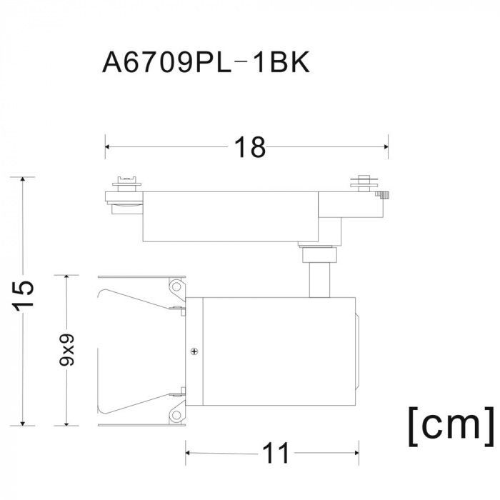 Трековый светильник Falena A6709PL-1BK — изображение 2