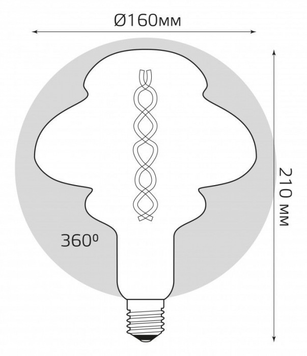 Лампочка светодиодная филаментная Vintage Filament Flexible 162802008 — изображение 2