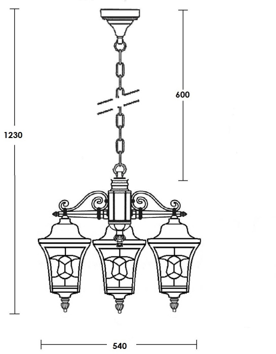 Уличный светильник подвесной VENECIA 2L 91870L/3 Bl — изображение 2
