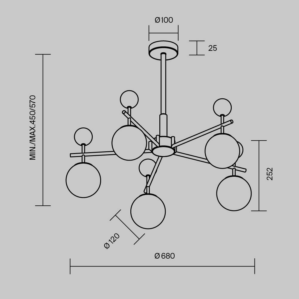 Потолочная люстра Maytoni Museo MOD436PL-05BS-80862 — изображение 4